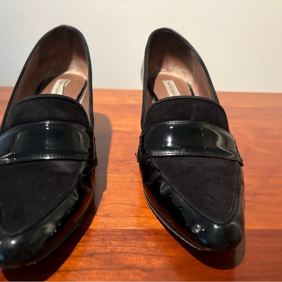 Tabitha Simmons Modist block heels in black patent with suede accents - Picture 3 of 11